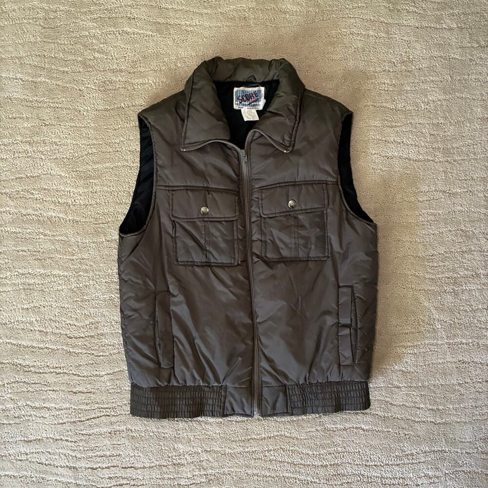 Vintage 1980s Retro Utility Nylon Outerwear Vest Mens M Gorpcore, Granolacore